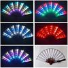 10 inches Led Folding Fan Party RPG Lolita Dance Stage Performance Night Club Accessories Led Hand Fan Glowing Fluorescent Fan
