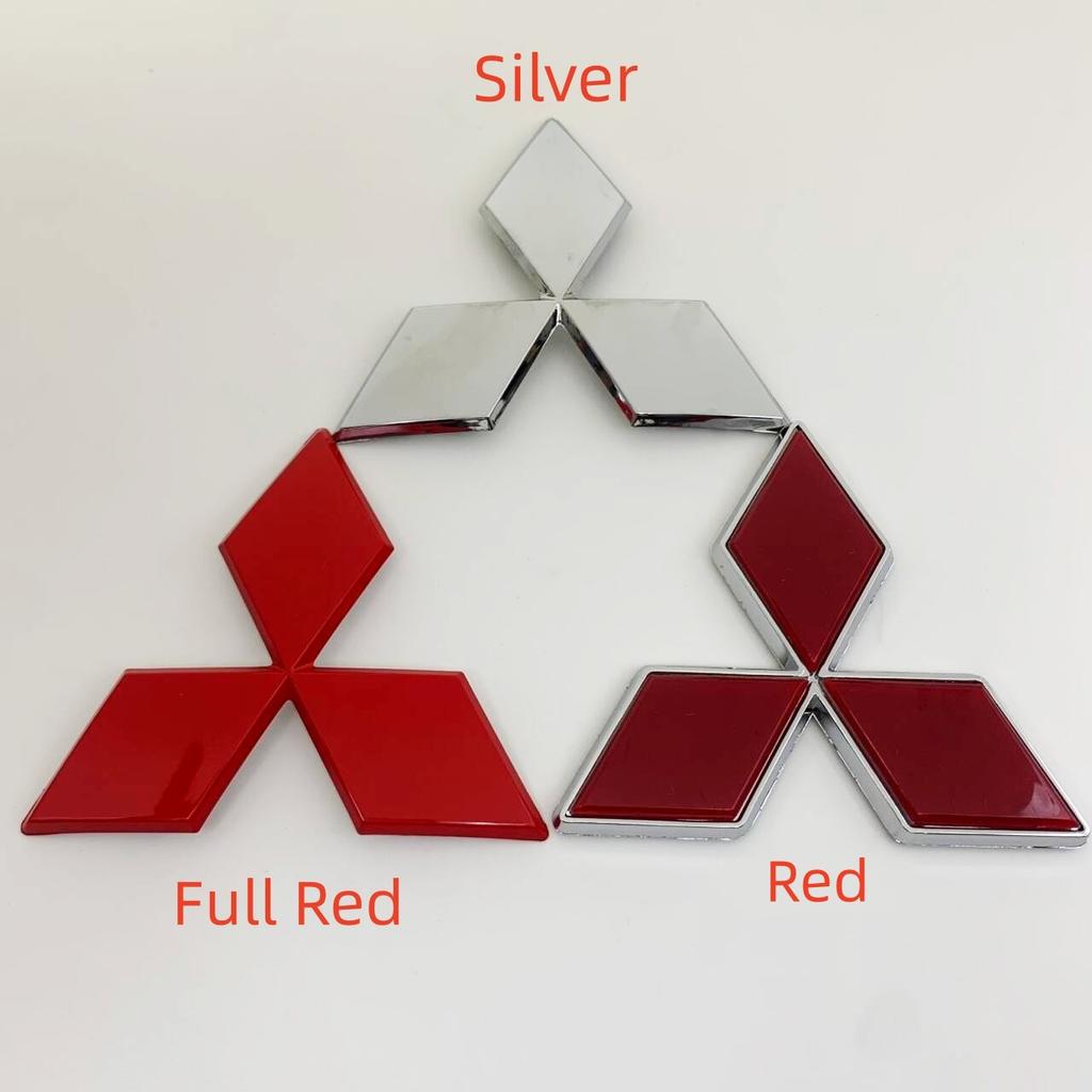 1pcs ABS for Mitsubishi Lancer ASX Colt Pajero V7 Outlander Eclipse Delica EVO Car Front Grille Badge Decal Cover Rear Emblem