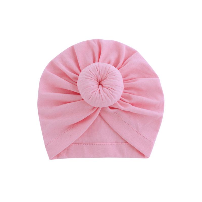 1Pc Knot Headwraps Caps Kid Toddler Beanie Bonnet Cotton Girl Turban Hat Infant Baby