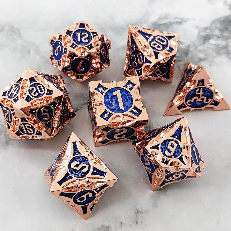 Metal coc running dice dnd dragons and dungeons multi-faceted rpg dice cthulhu d20 настольная игра