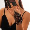 Yousheng Spider Web Finger Chain Hollow Out Spider Decor Adjustable Gothic Hand Chain Halloween Party Carnival Easter Day Bracelet Ring