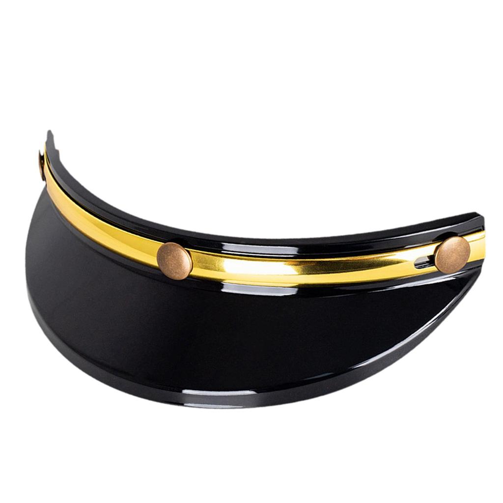 PC Material Motorcycle Visor Peak Helmet Sun Shade Protector Three Button Visor for Chopper Helmet