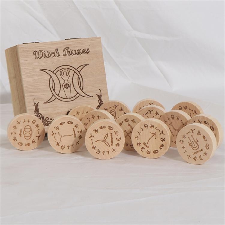 Набор деревянных рун Северный Рунический набор Рунические камни Рунические карты Таро Набор рунических камней