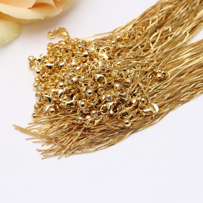 Сделай сам, ручная работа, сумка 14 карат, сохранение цвета, цепочка, универсальная цепочка, коробка для регулировки, цепочка с медным покрытием, сохранение цвета