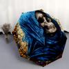 Stained Glass Skull with Blue Cloak Wall Art Decor Umbrella, Christmas Gift Y90