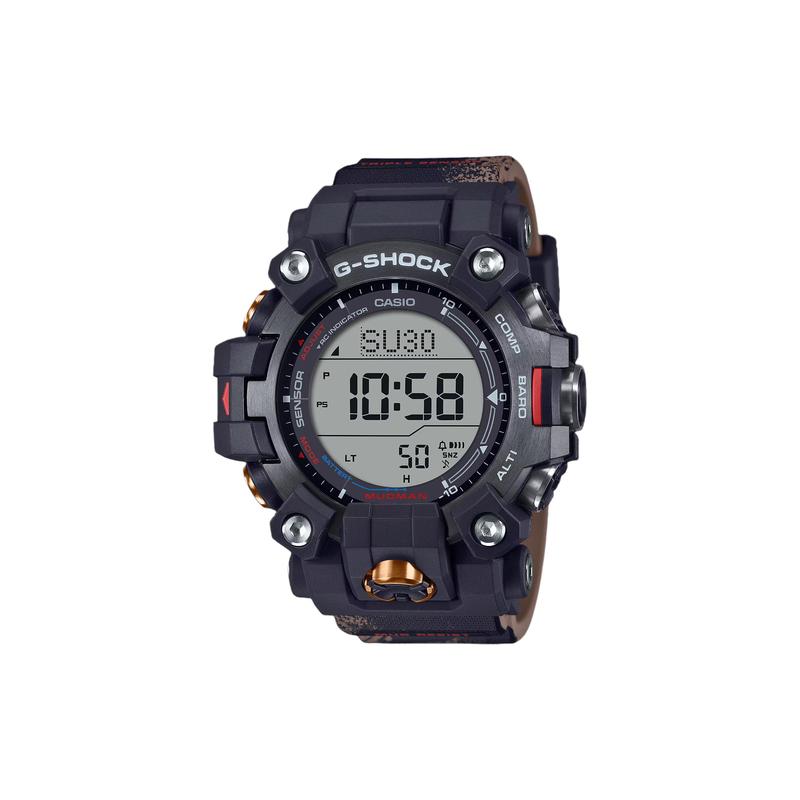 Casio Спортивные водонепроницаемые мужские часы с кварцевым механизмом и ремешком из смолы, 200 м, серый циферблат GW-9500TLC-1JR