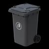Kelibang 100L Heavy-Duty Outdoor Commercial Plastic Trash Can with Wheels