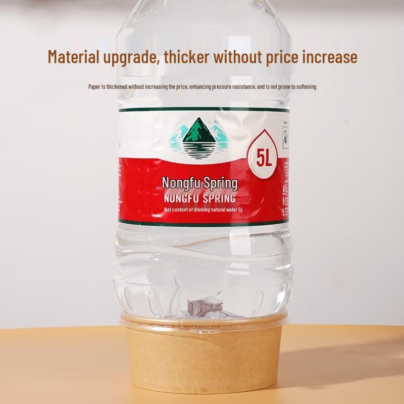 MiaoJie Disposable Kraft Paper Takeout Food Container with Lid, 1000ml