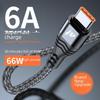 6A Super Fast Charging Type-C Nylon Braided Cable for 100W Huawei, Samsung, Android Devices