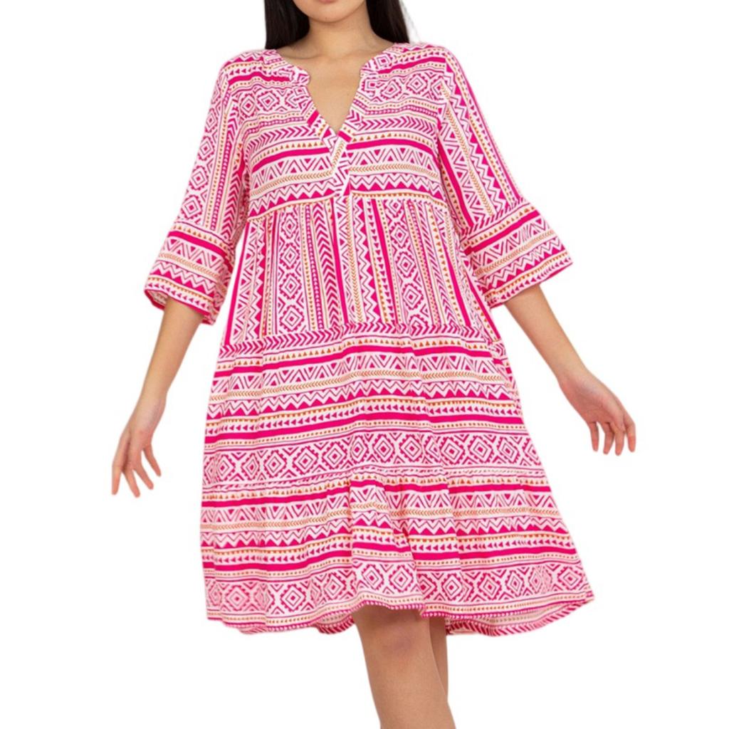 Женские платья Свободные повседневные с V-образным вырезом Литературные винтажные короткие платья с коротким рукавом