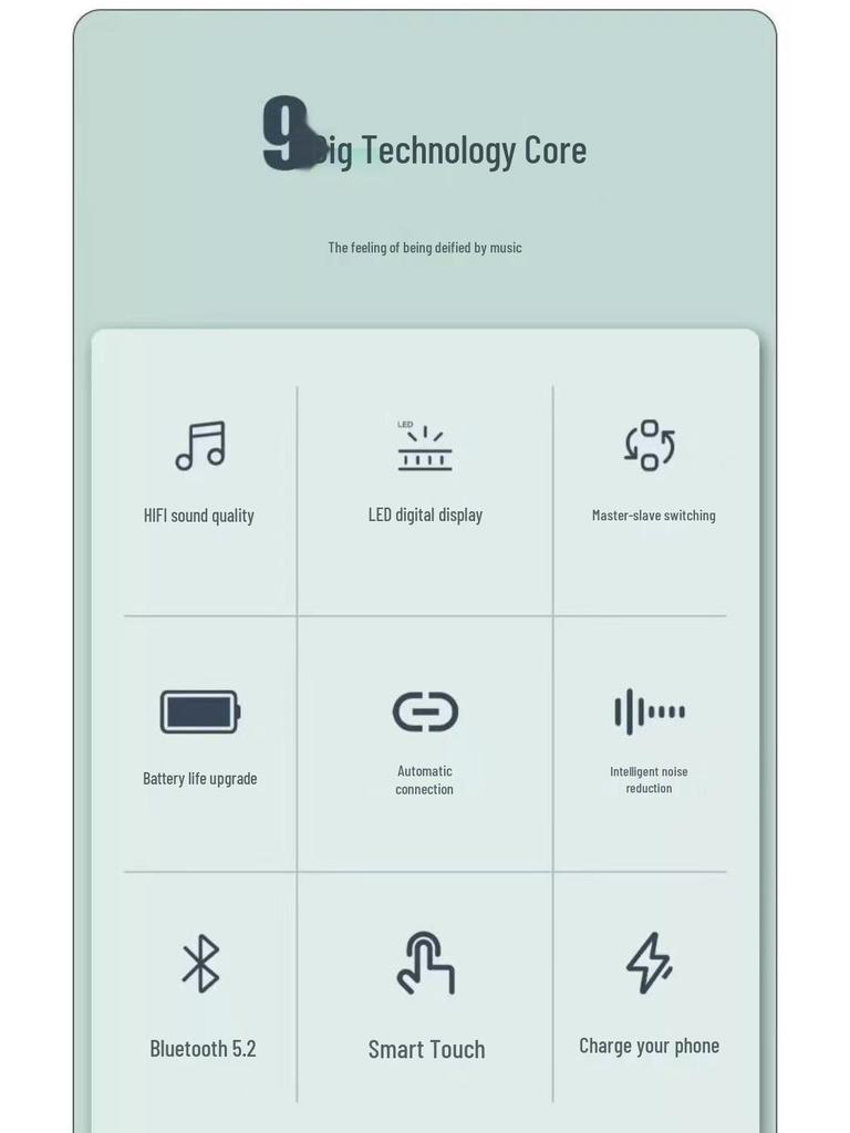 High-Fidelity In-Ear Wireless Bluetooth Earphones with Type-C Charging, Mirror Finish, and Extended Battery Life for Running