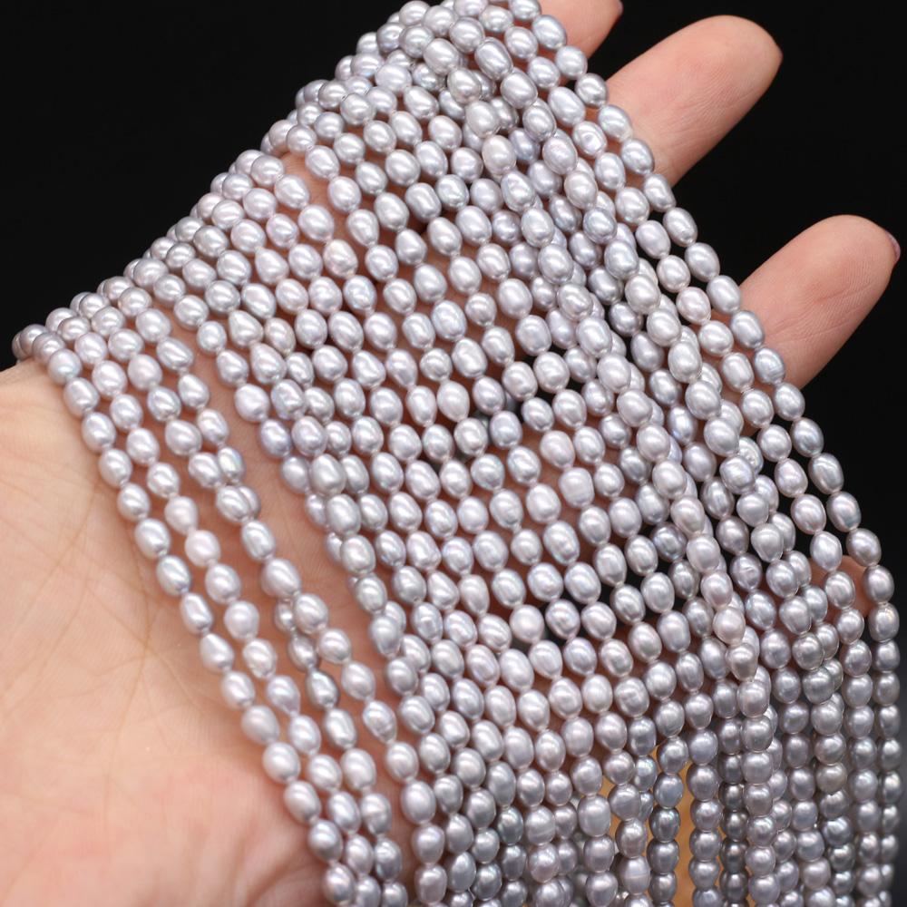 1 нить, AAA серые натуральные жемчужные бусины плоской формы, 4-5 мм, для DIY ожерелий, браслетов, аксессуаров, изготовления ювелирных изделий, подарок на день рождения, свадьбу, вечеринку 36 см