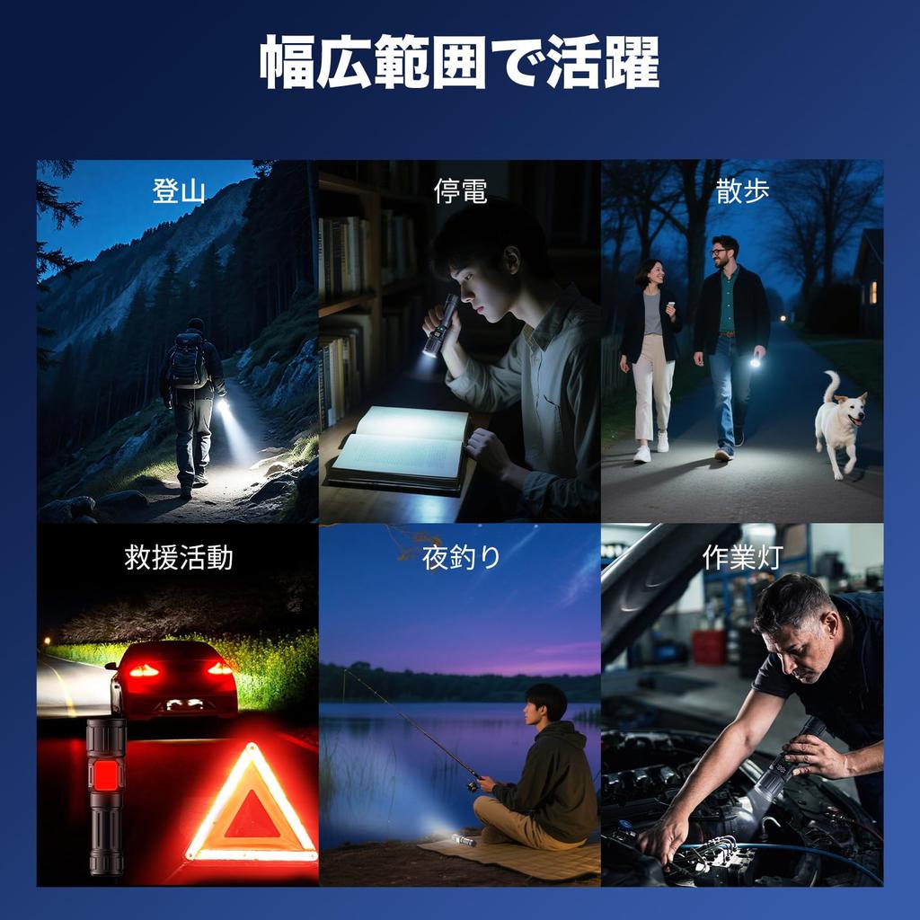 Мощный светодиодный аварийный 5000 мАч 26650 ручной 9 регулируемая яркость COB рабочий с Идеально подходит для питания Ночь и эвакуационная готовность Фонарик, Принадлежности,