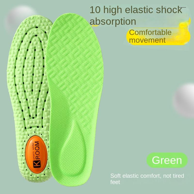Insole, Air Cushion, Shock-absorbing Massage Insole, Breathable, Sweat Absorbing, Odor Resistant Mugwort Basketball Insole for Men and Women