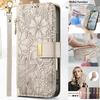 Кожаный чехол-книжка на молнии для IPhone 17 Air 16E 16 15 14 13 12 Pro Max с карманом для карт, кошельком, ремешком на запястье, защитная крышка Etui