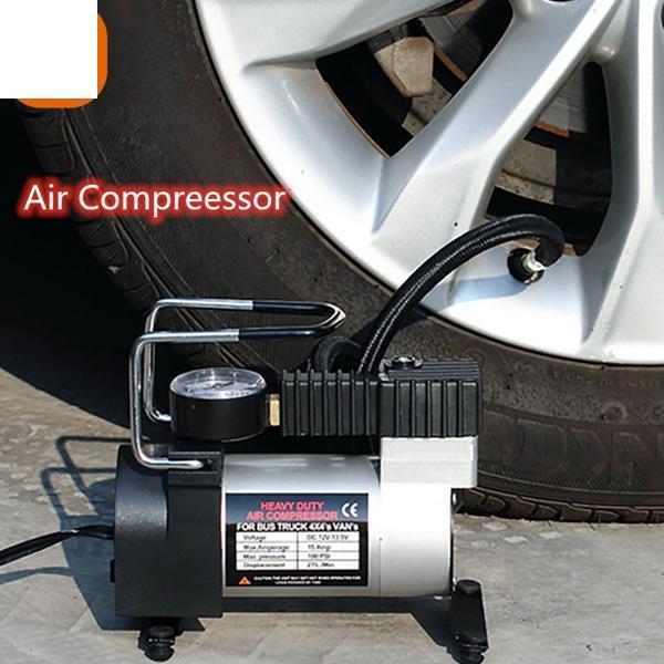 DC 12 В металлический насос для накачки шин, воздушный компрессор, накачка шин высокого давления, воздушный насос, универсальный для автомобиля, мотоцикла, велосипеда, мяча