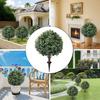 Yousheng Artificial Topiary Ball 24 Inch Faux Boxwood/Pine Tree/Rose/Lavender Shrub with Ground Spike Fake Bushes Trees for Outdoor Indoor Garden