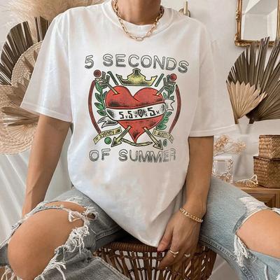 Винтажная футболка унисекс Seconds Of Summer 5Sos Merch Band Tour St7828