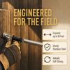 2Pcs Stainless Steel Electric Fence Spring Gate 16 Feet Extendable Metal Fence Gate  Sheep Enclosure