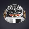 Vintage Fashion Punk Imperial Roman Eagle Ring for Men Legion Empire Eagle Male Ring Wedding Engagement Jewelry Gift Size 7-14