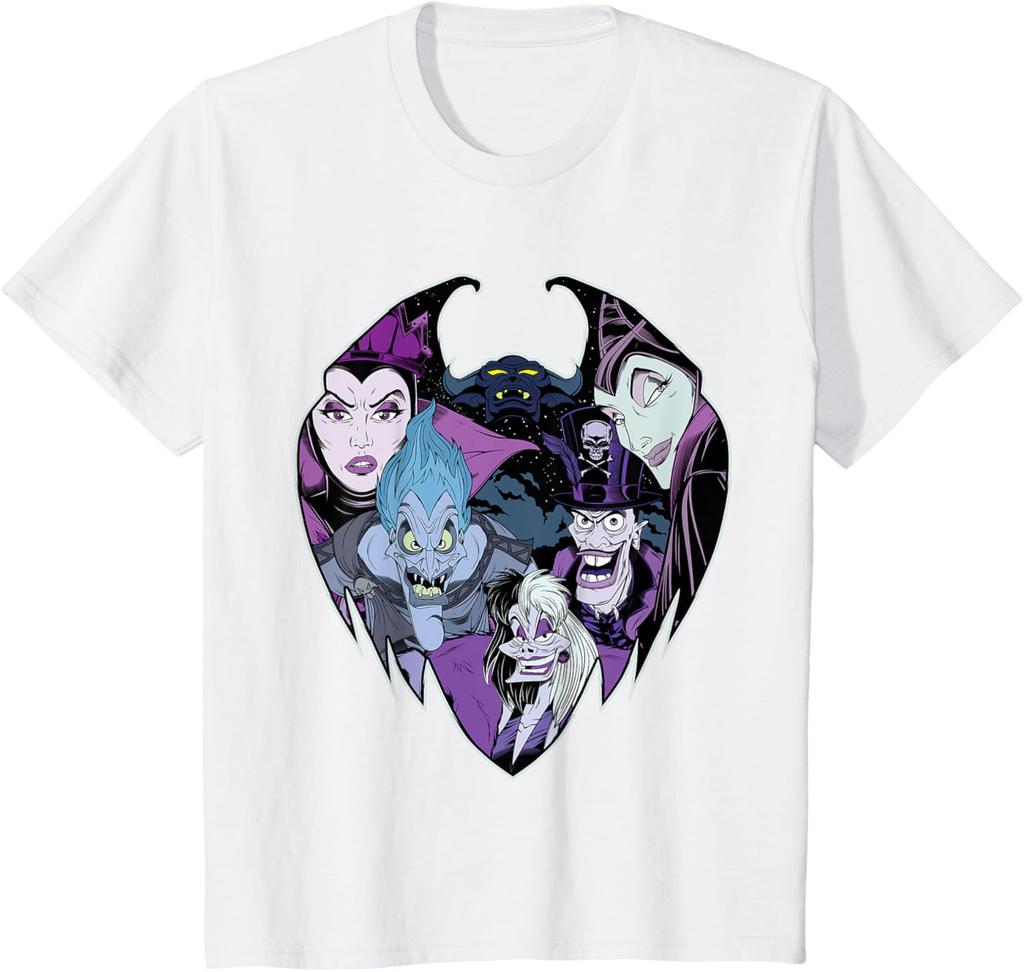 Hot Fashion Disney Villains Evil Crew T-Shirt S-4XL Four Seasons Gift