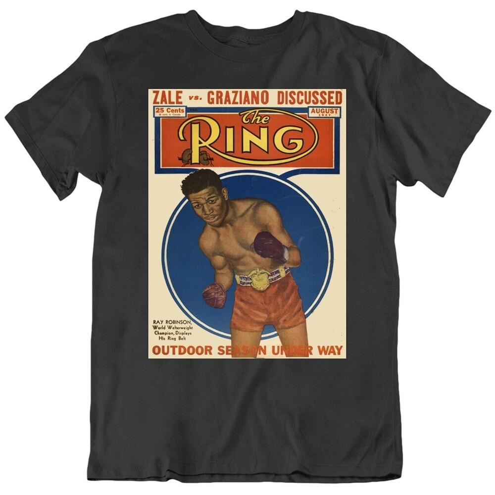 Ring Magazine August 1947 cover Sugar Ray Robinson Boxing Fan T Shirt Unisex T-Shirt