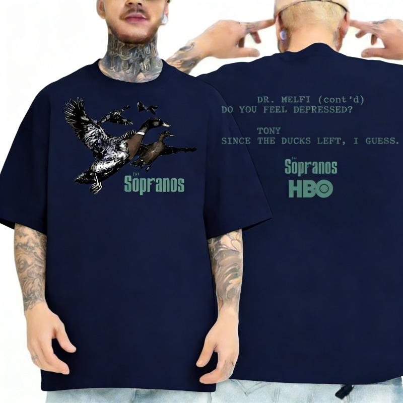 Футболка The Sopranos Утки Доктор Мелфи Вы чувствуете себя подавленным Тяжелая футболка Высококачественная роскошь Для мужчин и женщин Топ Y2k