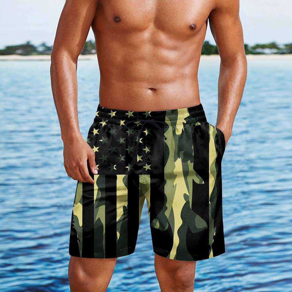 Мужские повседневные модные шорты с принтом в честь Дня независимости, мужские свободные дышащие шорты с принтом