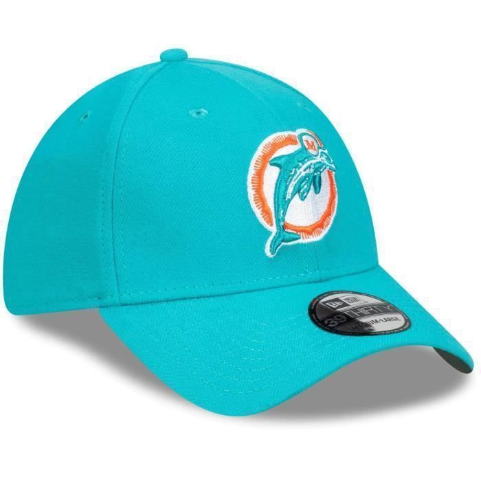 Casquette 39THIRTY - New Era - Miami Dolphins - Bleu - Sportswear - Stretch Fit