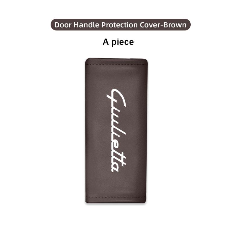 Car Roof Door Handle Anti-slip Cover Protector Case Emblem Accessories For Alfa Romeo Giulia 147 Mito 156 159 166 GT Stelvio