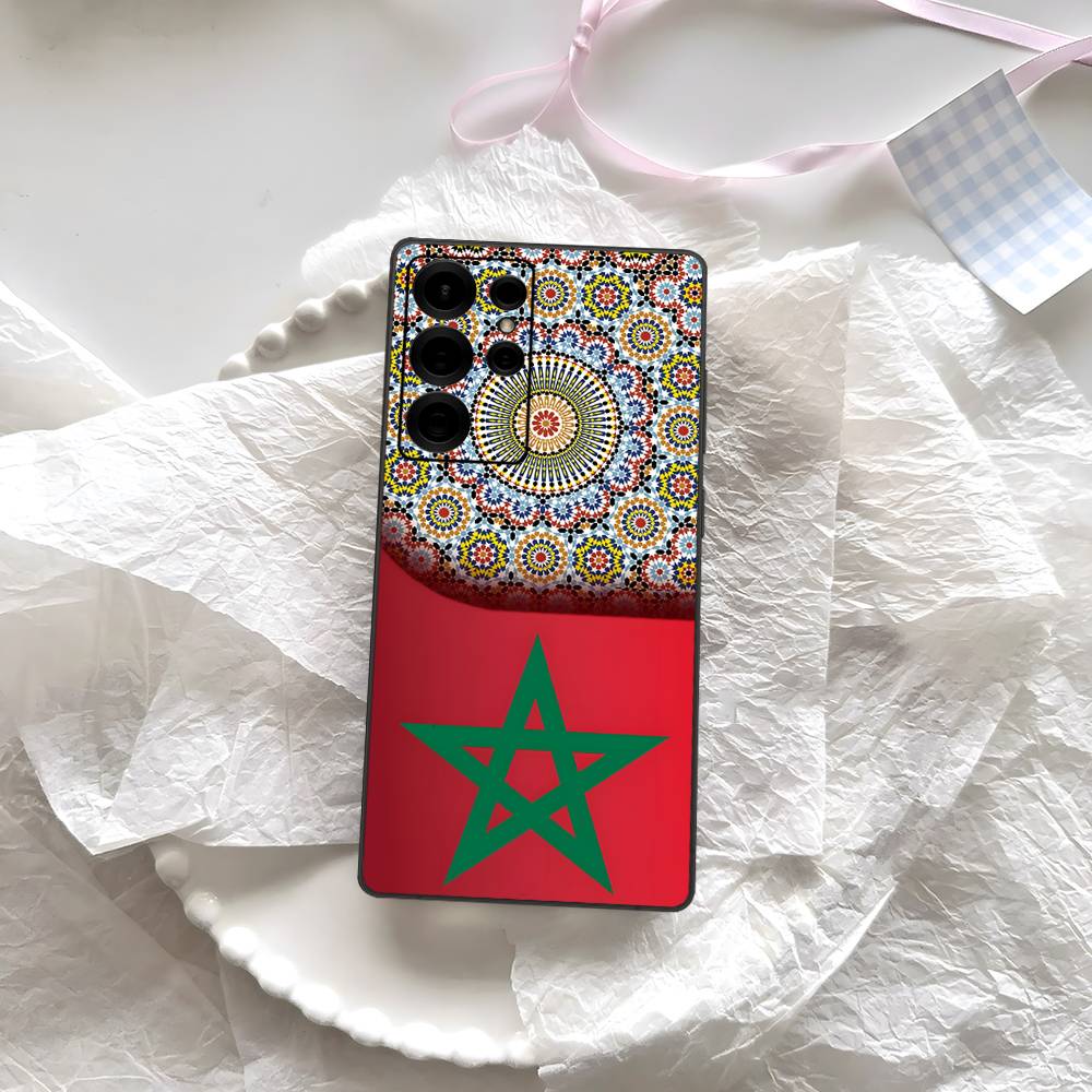 Чехол для телефона с флагом Марокко M-Morocco Для Samsung S 24 Fe 25 Ultra Plus 20 Lite 21 30 22 23 24 22 Ultra 5G Fundas