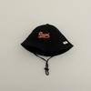 Kids Embroidered Letter Bucket Hat Wide Brim Sun Protection Cap With Windproof Strap For Spring Autumn Outdoor