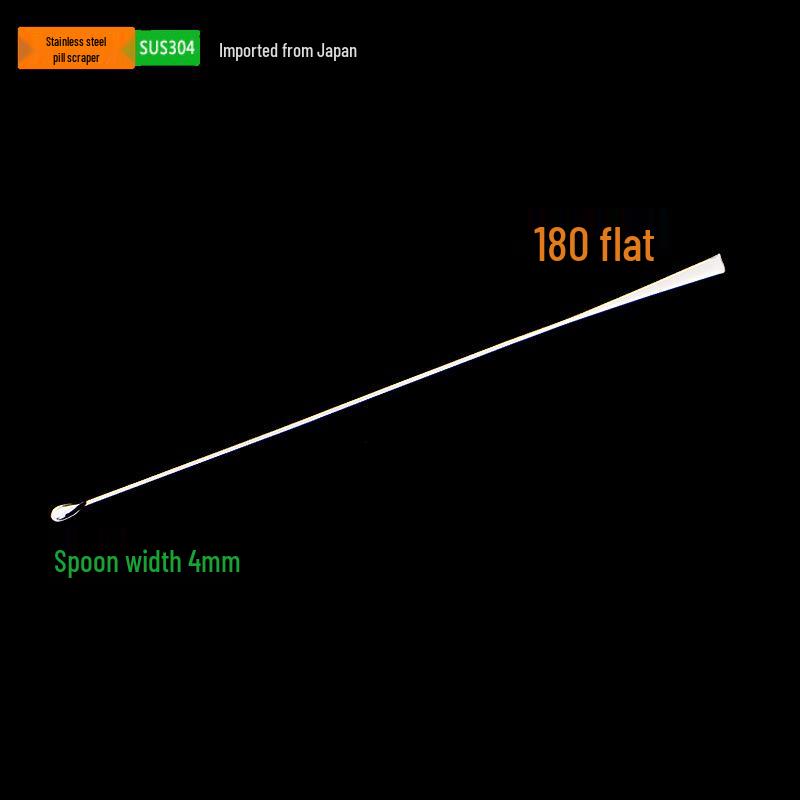 ASONE Нержавеющая сталь Ложка-скребок для лекарств 150/180/210 мм - Тонкая круглая шпатель для микродоз