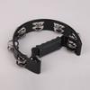 Portable Handheld Jingle Bells Professional Orff Tambourine Half Moon Handbell  Musical Gift