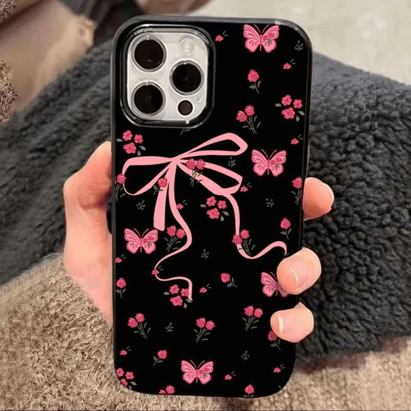 Мягкий чехол в форме розового банта для Apple iPhone 17 Pro Max, Нишевый чехол для iPhone 16, 14 и 13