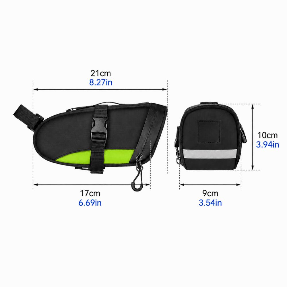 1.2L Capacity Cycling Tail Bag with Reflective Cycle Storage Bag for Mountain & Road Bike