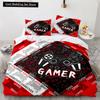 Пододеяльник Game King Queen 3D Black Game Handle Комплект постельного белья для детей, подростков, мальчиков, мужчин, геймеров, декор спальни, пододеяльник, наволочка