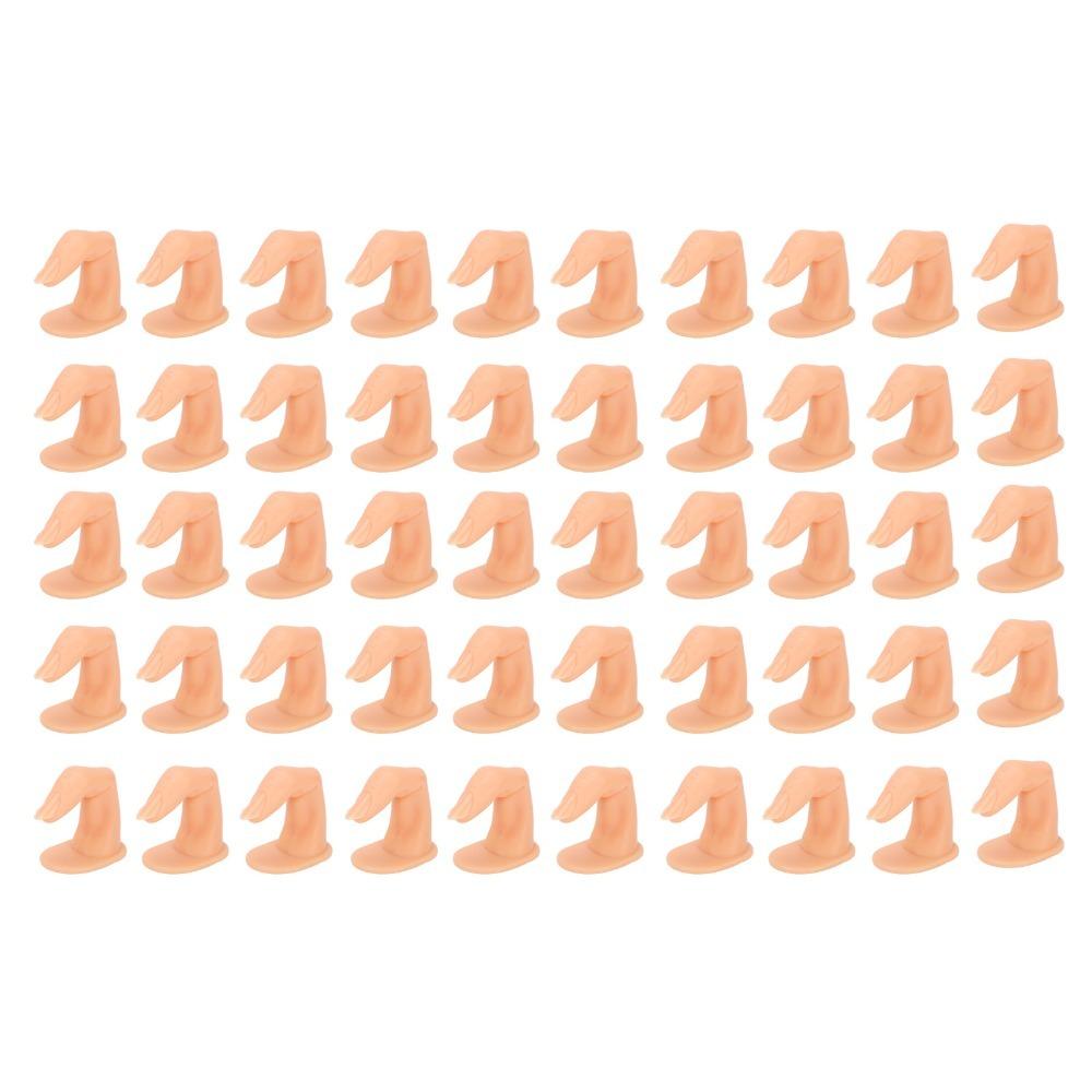 50pcs Durable Plastic Nail Gel Polish Display Book Fake Fingers Model For Nail Salon