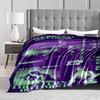 Purple Rockstar Collage Blanket for all seasons blanket lunch break throw gift
