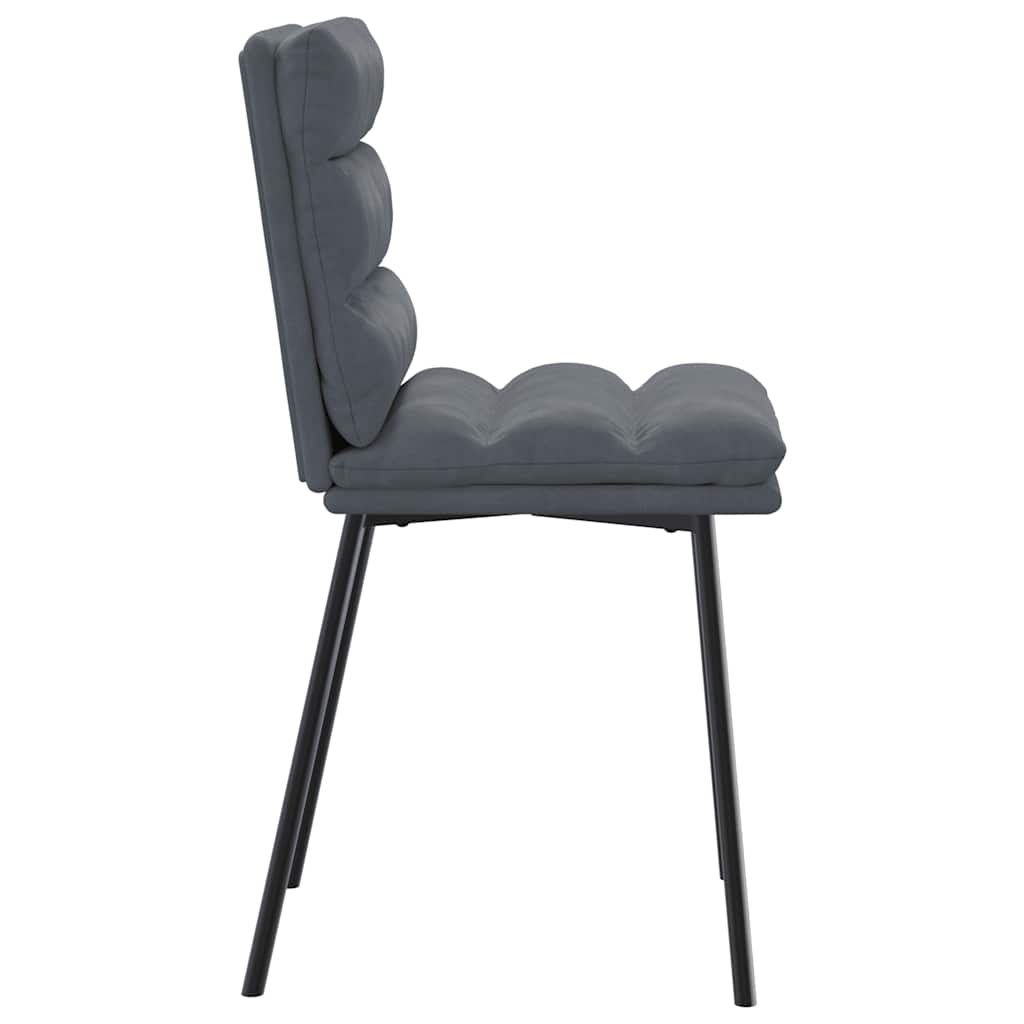 Dining Chairs 6 pcs Dark Grey Velvet