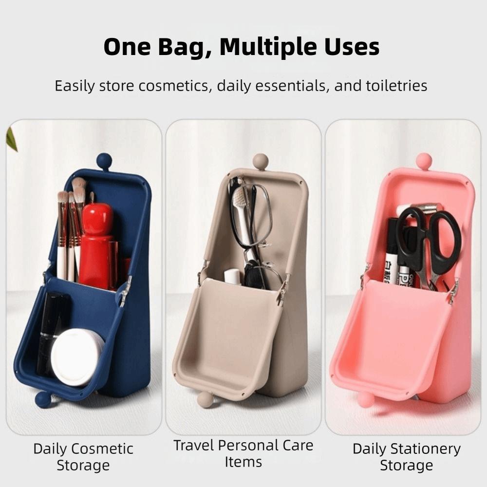 Vertical Makeup Brush Storage Bag Silicone Makeup Brush Holder Makeup Organizer  Cosmetic Tool