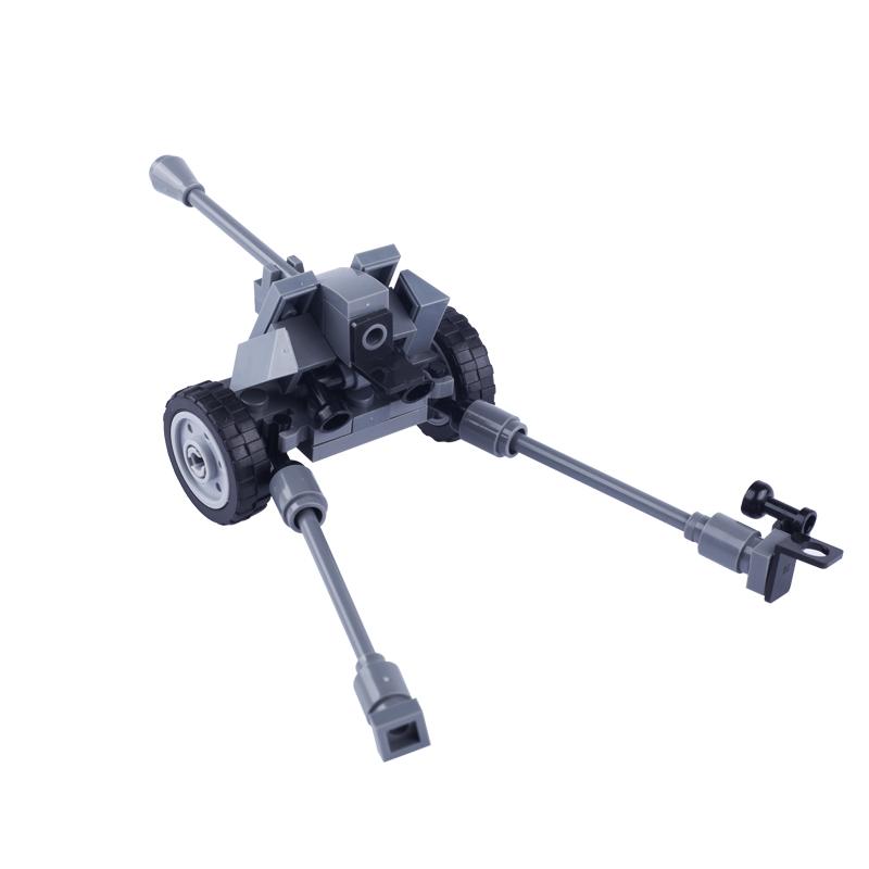 MOC Военный WW2 Пушка PAK36 Солдат Набор Строительных Блоков Фигурки Артиллерия Оружие Аксессуары Армейские Детали Блоки Кирпичики Игрушки Игровые наборы для Детей