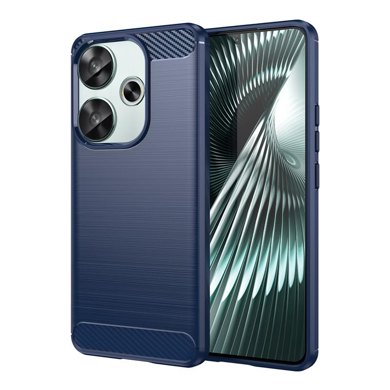 Для Poco F6 Чехол для Xiaomi POCO F6 5G Чехол 6,67 дюйма из углеродного волокна Противоударный силиконовый защитный бампер для POCO F6 Fundas