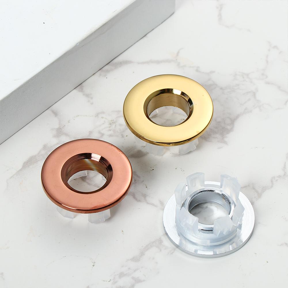 Round Ring Tub Drain Stopper Basin Insert Replacement Sink Hole Cover Trim Ring Cap Overflow Covers