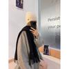 New Winter High End October Siege All Match Solid Color Wool Scarf for Women Thickened Warm Long Scarf