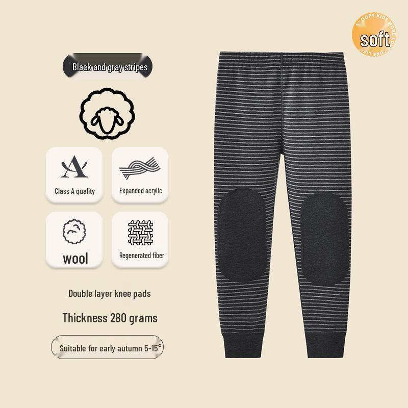 Детские теплые шерстяные кальсоны: Немецкий бархат для мальчиков, девочек и подростков