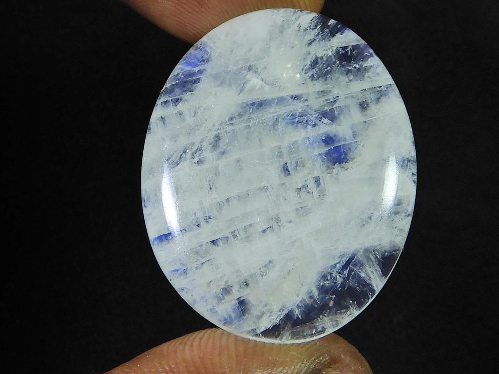 Natural Rainow Moonstone Fire Crystal Oval Cabochon Loose Gemstone 26X33X6MM SK-903