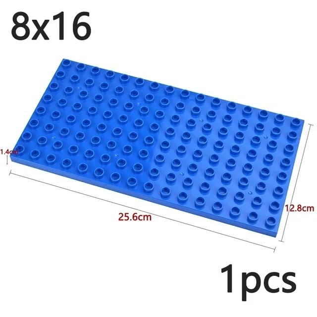 Duploes Big Size Baseplate Multiple Sizes 16x16 8x8 4x4 Bricks Assembly Plates Large Particles Figures Building Blocks Kid Toys