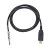Позолоченный USB на 6,35 мм кабель для электрогитары с двойным экранированием и шумоподавлением