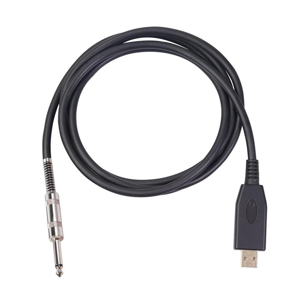 Позолоченный USB на 6,35 мм кабель для электрогитары с двойным экранированием и шумоподавлением